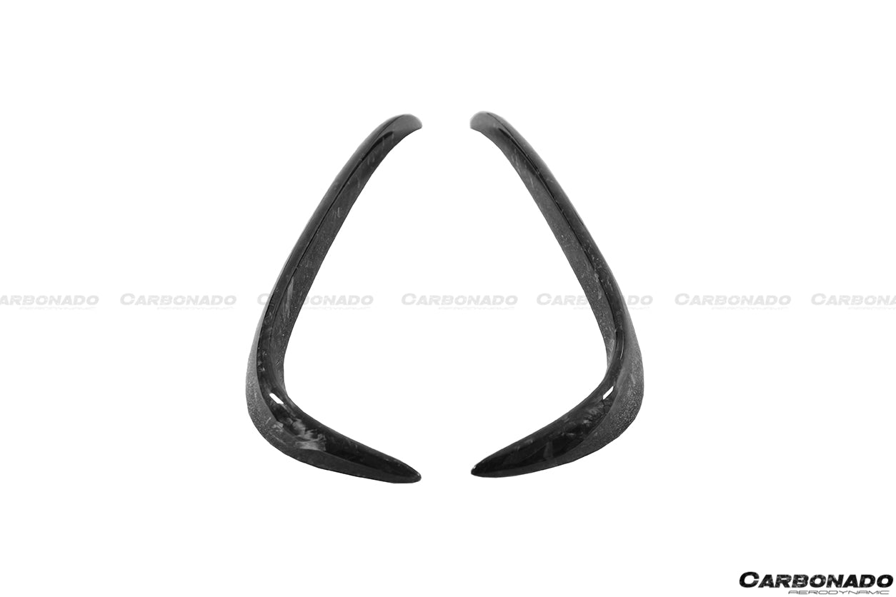 2016 - 2021 Tesla Model X SUV RZS Style Carbon Fiber Rear Bumper Canards